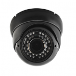 720P HD-AVS IR Vandal Black Dome w/ 2.8-12mm Varifocal Lens, 100ft IR & DC12V