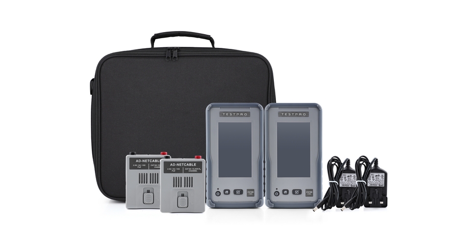 The TestPro CV100-K30 validation test kit is designed for those looking for an edge in smart building deployment and support. The K30 supports 802.3 af/at/bt loaded PoE validation, Multi-gig link qualification 1, 2.5, 5, 10G Ethernet and more.