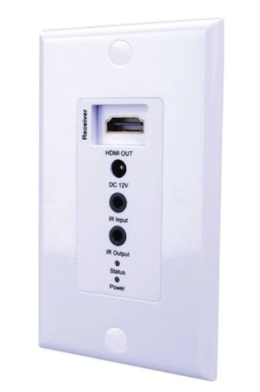 VANCO | EVWP2006 - HDMI Extender Wall Plate over Single CAT5e/CAT6 PoE 165ft/50m