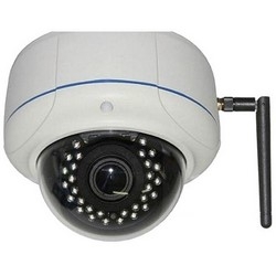 Network Camera, Wi-Fi, IR, Dome, NTSC/PAL, Day/Night, H.264, 1920 x 1080 Resolution, Varifocal 2.8 to 12 MM Lens, 12 Volt DC 600 Milliampere, PoE