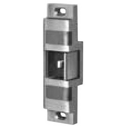 Rim Exit Device Strike, 24 Volt DC, 1-5/8" Width x 6" Height, 3/4" Throw, 6" Length Face Plate, Satin Stainless Steel, With Blade Stop Shim, Dual Monitor Switch, Entry Buzzer
