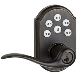 Door Electronic Lever, Tustin, Smartcode, Single Cylinder, Touchpad, 3-1/4" Width x 5-3/8" Height, Venetian Bronze