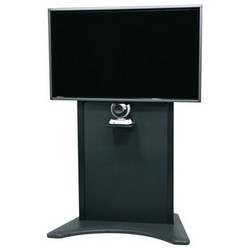 Monitor Single Display Stand, 190 Lb Capacity, 42 to 80" Monitor, 43.5" Depth x 64.5" Height, Black