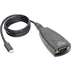Tripp Lite USA-19HS-C USB-C to Serial DB9 RS232 Adapter Cable, 3ft Keyspan, High Speed ​​(M/M), TAA