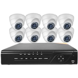 8 HD-TVI  720P Dome Cameras DVR Kit for Business Professional Grade & 1 TB Hard Drive included