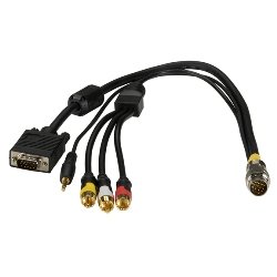 42323 RapidRun Cable System Break-Away, Flying Lead, Green, HD15, 3.5-mm, (3) RCA, 1.5-ft. (.5-m) 