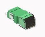 TeraSPEED LC-APC Duplex Low Profile Suttered Adapter, Green, Single Pack