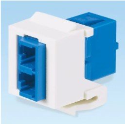 NK LC Duplex Adapter Module, WH, Ceramic, Single-mode