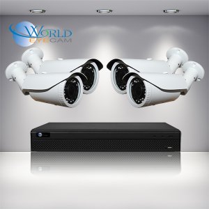 4 CH DVR with 4 HD 1080P Varifocal 2.8-12mm Security Universal ACT Bullet IR 200ft Night Vision 4CH DVR HD Kit for Business Professional Grade FREE 1TB Hard Drive