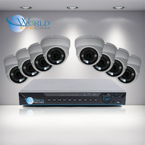 8 Ch NVR & 8 (4MP) HD Megapixel IR Dome Kit for Business Professional Grade W/PoE