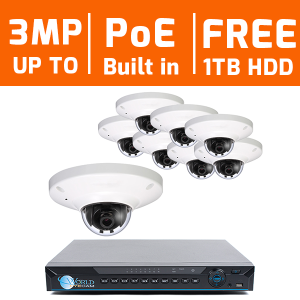 8 Ch 4K NVR & 8 (3MP) HD Megapixel Vandal Dome Kit for Business Professional Grade