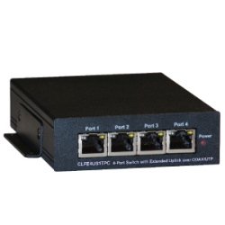 CLFE4US1TPC 4-port Ethernet Switch with UTP/Twisted Copper and Coaxial Cable Extender