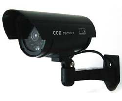 Outdoor Dummy Black Bullet Camera with Blinking Red LED