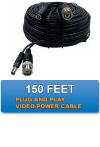 150 Feet BNC/DC Video/Power Siamese Cable