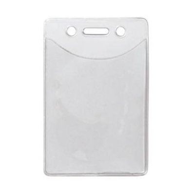 10652 Clear Vinyl Vertical Anti-Print Transfer Badge Holder-100 Pieces