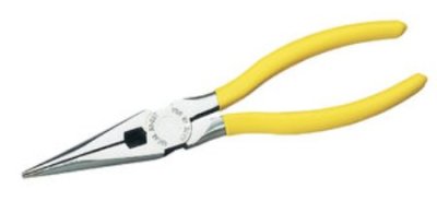 35-039 Long-Nose Pliers, Heavy-Duty with Cutter, and Stripping Holes for #12 and #14 AWG Wire, 8-1/2 Inch Length