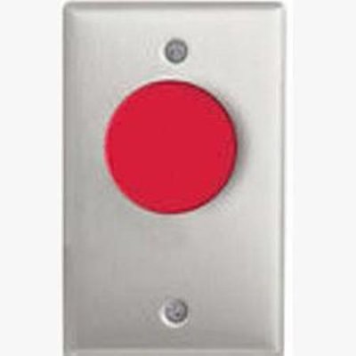 4010R Camden Spring Return, N/C, Momentary (ADA) Mushroom Button, Red