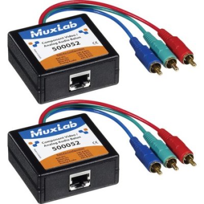 500052-2PK MuxLab Component Video & Analog Audio 2-Pack Balun Kit