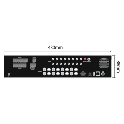 Ex-SDI/960H, 16ch,15/30fps @1080p/960H, HD/VGA/BNC/Multi Spot, 4 HDDs+1, 1 eSATA, 16 Audio, Rack Mount