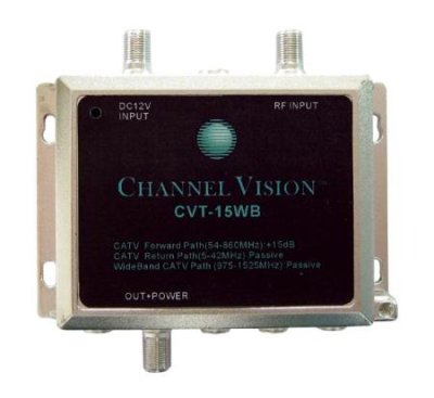 CVT-15WB 15dB RF Amplifier for Standard & Wide-Band CATV Systems