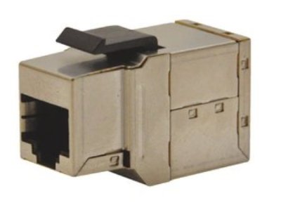 DC-IC5ES-10 Cat 5e In-Line Coupler, Shielded (keystone type) Silver-10 Pack Qty