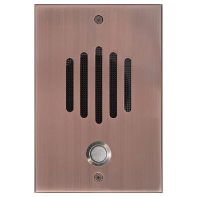 DP-0262 Channel Vision Front Door DP-Large Faceplate, No Camera, Antique Copper Finish, P-0920/P0921