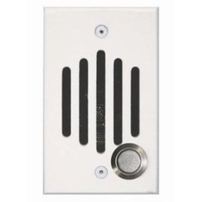 IU-0212C Channel Vision Front Door IU-Single Gang, No Camera, White Finish, CAT5 Intercom Compatible