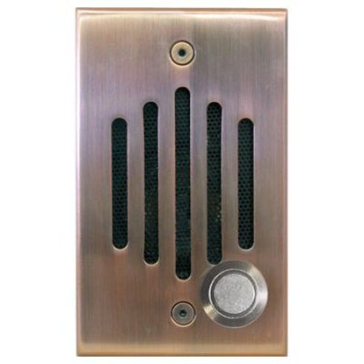 IU-0262C Channel Vision Front Door IU-Single Gang, No Camera, Antique Copper Finish, CAT5 Intercom Compatible