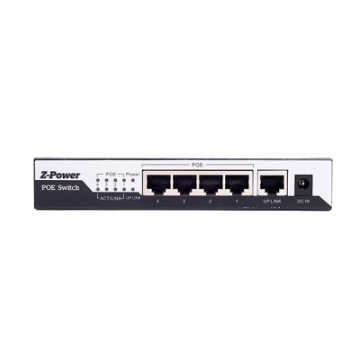 WEC-POE4 - Z-Power 4 Port 802.3at/af PoE Plus Switch, 15.4W/30Watt Per Channel