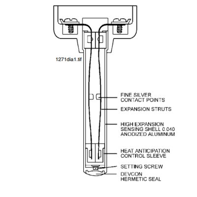 302-ET-194 194° (90° C) heat detector, hexagonal wrench grip bushing with 1/2" conduit threads