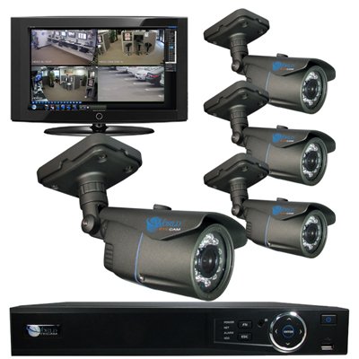 4 Bullet Camera IR DVR Kit for Business Commercial Grade