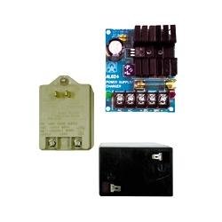 AL62412C 12VDC @ 1.2 amp. Kit includes power supply, batteries and transformer.