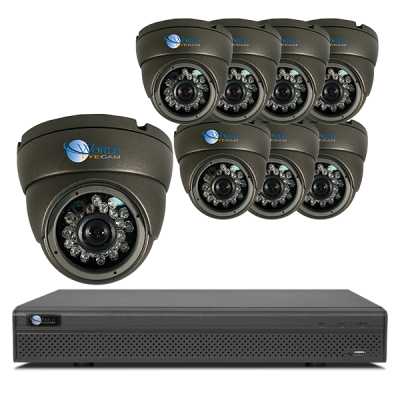 8 Dome IR Camera DVR Kit for Business Professional Grade 