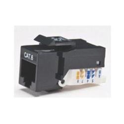 DC-KJ6T90-B-10 Black 90 Degree Tool-Less UTP Type CAT6 Keystone Jack, Pack of 10