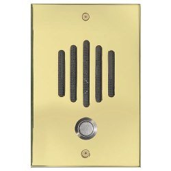 DP-0222C Channel Vision Front Door DP-Large Faceplate, No Camera, Polished Brass Finish, CAT5 Intercom