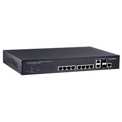 GV-POE0812 8-Port Gigabit 802.3at Web Management Layer 2+ Full Managed PoE Switch