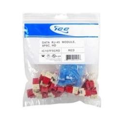 IC107F5CRD CAT 5e, HD, 25 PK Modular Connector, Red