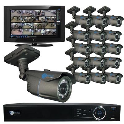 16 Bullet IR Cameras DVR Kit for Business Professional Grade