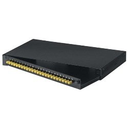 JPM370A-R2 Rackmount Fiber Panel, 1U, Loaded with (24) Single-Mode/Multimode Connectors, ST, 24 Simplex