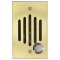 IU-0222P8 Channel Vision Front Door IU-Single Gang Includes Panasonic Electronics for 800, No Camera, Polished Brass Finish