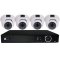 4 HD 720p Security Vandal White Dome DVR Kit for Business Commercial Grade