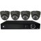 960H 800TVL Dome IR Camera with OSD 4CH DVR Kit for Business Professional Grade