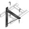 RM654-R2 Black Box Ladder Rack Triangular Support Bracket, 12" Wide, Black