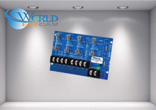 Power Distribution Module, 4 Fused Outputs up to 28VAC/VDC, Board