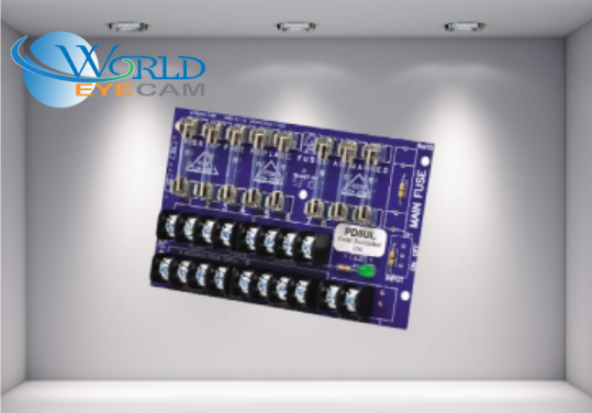 Power Distribution Module, 8 Fused Outputs up to 28VAC/VDC, Board