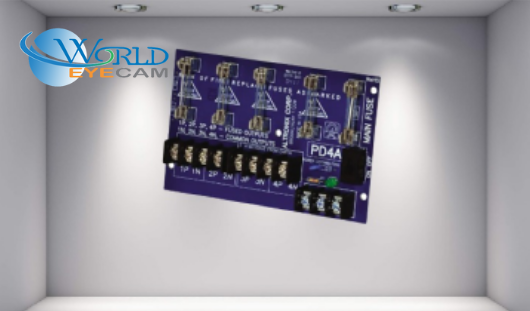 Power Distribution Module, 4 Fused Outputs up to 28VAC/VDC, Board