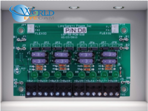 DC Power Distribution Module, Auxiliary, Fused, 12/24 Volt DC, 3 Ampere, 8-Output, 4" Width x 1.5" Depth x 2.5" Height