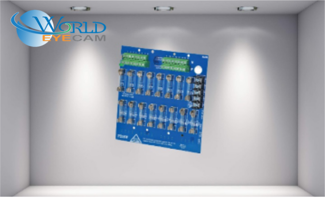 Power Distribution Module, 16 Fused Outputs up to 28VAC/VDC, Board