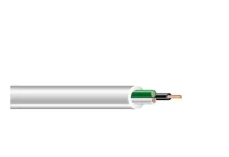Control Cable, PVC-NYL, 10-3C BOAT CABLE (UL) ABYC, TC PVC/PVC NS FLAT WHT JKT, 105C NON CSA(WH/B...