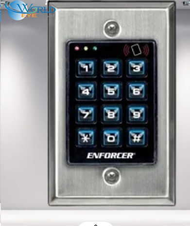 Access Control Keypad, Indoor, Illuminated, 12 to 24 Volt AC/DC, 160 Milliampere, 2-7/8" Width x 1-1/2" Depth x 4-5/8" Height, With 1200 User/Proximity Reader